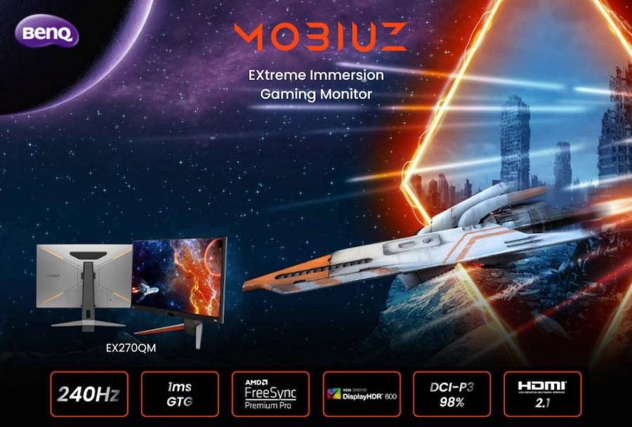 BenQ เปิดตัว EX270QM จอเกมมอนิเตอร์ตระกูล MOBIUZ รุ่นล่าสุด สัมผัสประสบการณ์เกมมิ่งทั้งภาพและเสียงสุดเอ็กซ์ตรีม ที่คอเกมตัวจริงต้องไม่พลาด