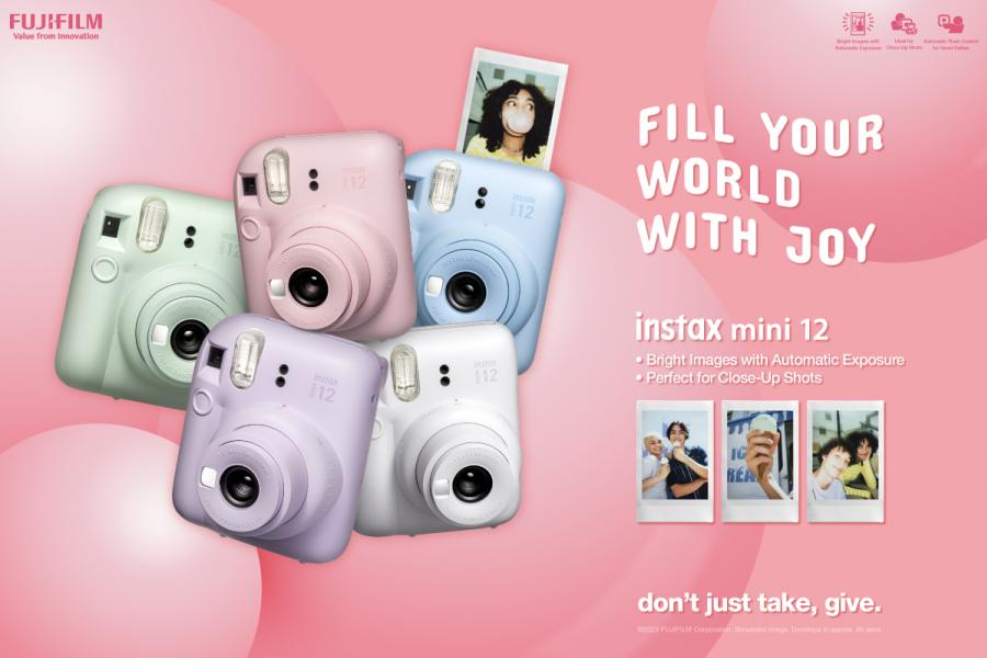 ฟูจิฟิล์ม ประเทศไทย เปิดตัว INSTAX mini 12 กล้องฟิล์มอินสแตนท์รุ่นใหม่ ชูดีไซน์สวยโดดโด่นในโทนพาสเทลสดใส เผยฟีเจอร์เพื่อการถ่ายภาพที่สะดวกและสนุกกว่าเคย ชวนเปิดโลกใหม่แห่งการแชร์ทุกโมเมนต์ความสุข