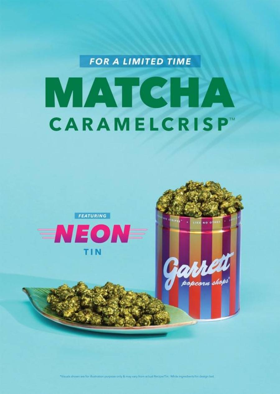 กลับมาอีกครั้งอย่างมีสไตล์กับ Matcha CaramelCrisp™ รสชาติสุดโปรดของแฟน ๆ Garrett Popcorn Shops® สำหรับเทศกาลสงกรานต์ปีนี้ สูตรโปรดของแฟนชาวไทยมาใน Neon Petite tin เพื่อฉลองวันหยุดยาวช่วงเทศกาลสงกรานต์ กลับมาอีกครั้งอย่างมีสไตล์กับ Matcha CaramelCrisp™ รสชาติสุดโปรดของแฟน ๆ Garrett Popcorn Shops® สำหรับเทศกาลสงกรานต์ปีนี้ สูตรโปรดของแฟนชาวไทยมาใน Neon Petite tin เพื่อฉลองวันหยุดยาวช่วงเทศกาลสงกรานต์