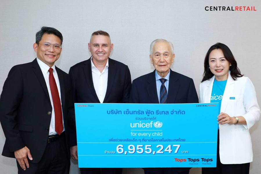 ท็อปส์ จับมือยูนิเซฟ สานต่อโครงการ ‘เด็กทุกคนอ่านได้’ รวบรวมแรงใจจากลูกค้าทั่วประเทศ มอบเงิน 6.9 ล้านบาท ยกระดับการอ่านของเยาวชนในประเทศไทย 