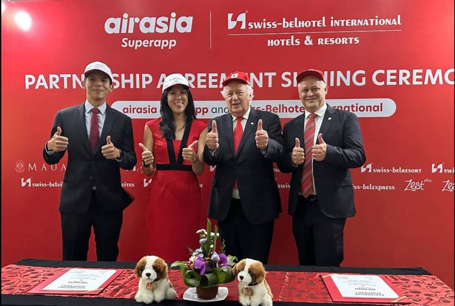  airasia Superapp ร่วมมือเป็นพาร์ทเนอร์กับ เครือโรงแรมระดับโลก Swiss-Belhotel International ภายใต้ความร่วมมือนี้จะช่วยให้ผู้ใช้งาน airasia Superapp เข้าถึงการจองโรงแรมในเครือ Swiss-belhotel International กว่า 125 แห่งทั่วทั้งใน 19 ประเทศ