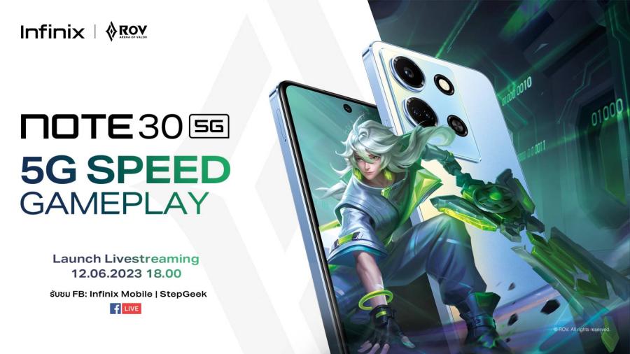 Infinix เตรียมเปิดตัวเกมมิ่งโฟนรุ่นใหม่ NOTE 30 Series คุ้มค่าในเรทราคาไม่เกิน 8,000 บาท เริ่มขาย 13 มิถุนายนนี้! พร้อมผนึก RoV มอบฟีเจอร์ลิมิเต็ดอิดิชัน และจัดกิจกรรมสุดเอ็กซ์คลูซีฟเอาใจสายเกม Infinix เตรียมเปิดตัวเกมมิ่งโฟนรุ่นใหม่ NOTE 30 Series คุ้มค่าในเรทราคาไม่เกิน 8,000 บาท เริ่มขาย 13 มิถุนายนนี้! พร้อมผนึก RoV มอบฟีเจอร์ลิมิเต็ดอิดิชัน และจัดกิจกรรมสุดเอ็กซ์คลูซีฟเอาใจสายเกม