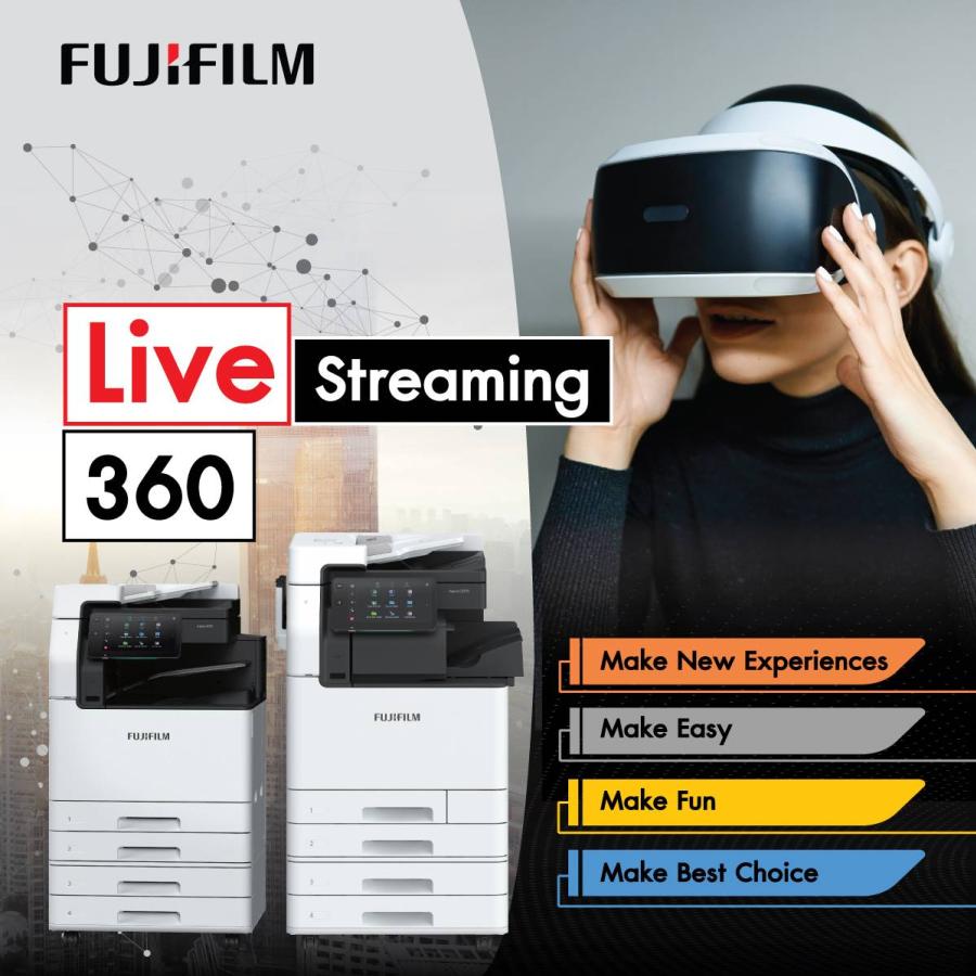 ฟูจิฟิล์ม บิสซิเนส อินโนเวชั่น เปิดตัวระบบ 360 Live Demo โชว์เครื่องพิมพ์เสมือนจริงในรูปแบบ 3 มิติ ผ่านการ Live Streaming ตอบโจทย์ยุค Digital Transformation ฟูจิฟิล์ม บิสซิเนส อินโนเวชั่น เปิดตัวระบบ 360 Live Demo โชว์เครื่องพิมพ์เสมือนจริงในรูปแบบ 3 มิติ ผ่านการ Live Streaming ตอบโจทย์ยุค Digital Transformation