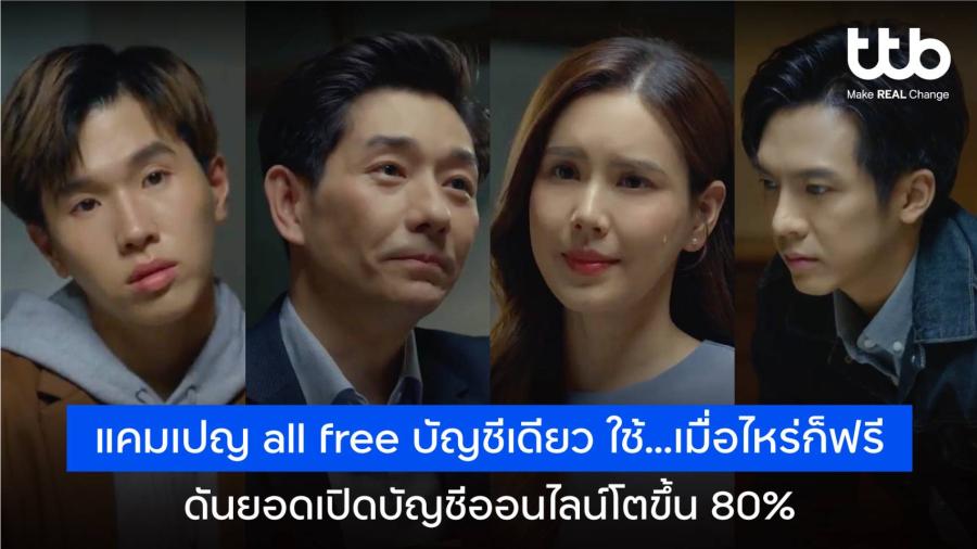 ทีทีบี ส่งแคมเปญ all free บัญชีเดียว ใช้…เมื่อไหร่ก็ฟรี ดันยอดเปิดบัญชีออนไลน์โต 80% ทีทีบี ส่งแคมเปญ all free บัญชีเดียว ใช้…เมื่อไหร่ก็ฟรี ดันยอดเปิดบัญชีออนไลน์โต 80%