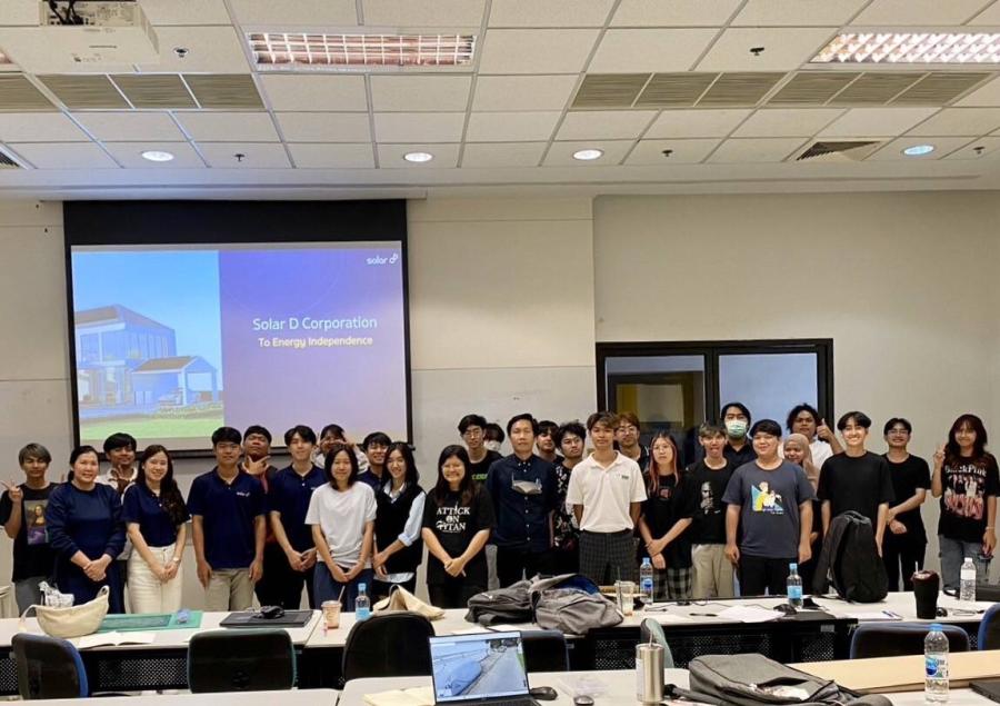 Solar D ลงพื้นที่ร่วมบรรยายในวิชา ARC333 Tropical Design ม.กรุงเทพ เพื่อเป็นแนวทางการออกแบบสถาปัตยกรรม พร้อมผลักดันให้เกิดการเรียนรู้ผลิตภัณฑ์พลังงานสะอาดอย่างสร้างสรรค์ Solar D ลงพื้นที่ร่วมบรรยายในวิชา ARC333 Tropical Design ม.กรุงเทพ เพื่อเป็นแนวทางการออกแบบสถาปัตยกรรม พร้อมผลักดันให้เกิดการเรียนรู้ผลิตภัณฑ์พลังงานสะอาดอย่างสร้างสรรค์