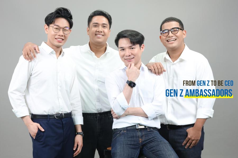 เผยโฉม 4 หนุ่มสุดยอด Gen Z Ambassadors ในโครงการ From Gen Z to be CEO ประจำปี 2566 พร้อมทำหน้าที่ส่งต่อแรงบันดาลใจสู่รุ่นต่อไป