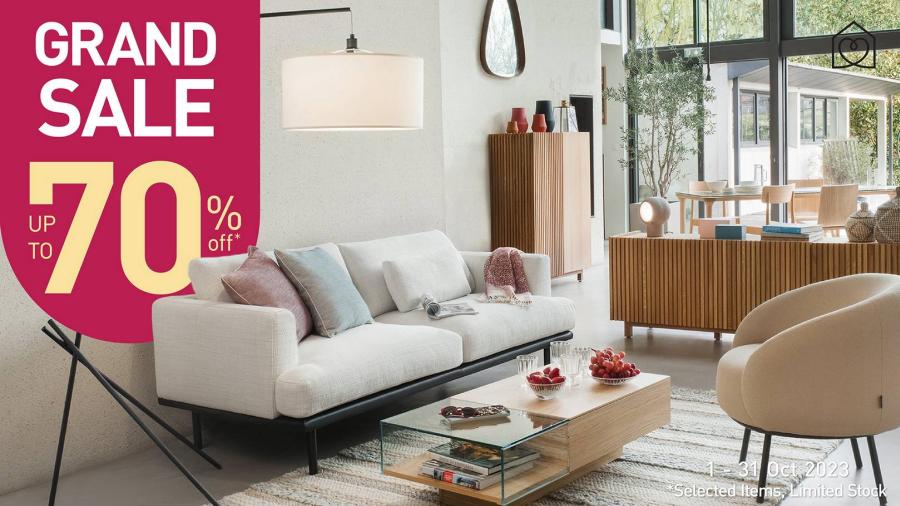 คนรักการแต่งบ้านในสไตล์มินิมอล ต้องไม่พลาด Habitat Grand Sale 2023  กับโปรสุดคุ้มแห่งปี ลดทุกชิ้น ทั้งร้าน รับส่วนลดสูงสุด 70 % 1-31 ตุลาคม 2566 ที่ ฮาบิแทท ชอป ทั้ง 6 สาขา