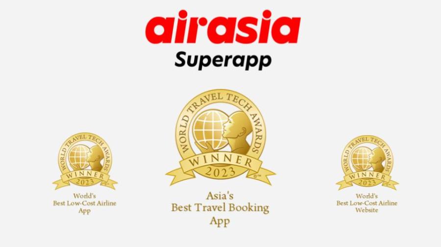 airasia Superapp คว้ารางวัลแอปพลิเคชั่นการจองที่ดีที่สุดในเอเชียจาก World Travel Tech Awards ประจำปี 2023 รางวัลนี้ถือเป็นเครื่องยืนยันของแอปพลิเคชั่นว่าเป็นแอปท่องเที่ยวที่ดีที่สุด สอดคล้องกับวิสัยทัศน์ของเราในการมุ่งมั่นเป็นแพลตฟอร์มที่ให้บริการการท่องเที่ยวแบบครบวงจรที่ดีที่สุดของภูมิภาค airasia Superapp คว้ารางวัลแอปพลิเคชั่นการจองที่ดีที่สุดในเอเชียจาก World Travel Tech Awards ประจำปี 2023 รางวัลนี้ถือเป็นเครื่องยืนยันของแอปพลิเคชั่นว่าเป็นแอปท่องเที่ยวที่ดีที่สุด สอดคล้องกับวิสัยทัศน์ของเราในการมุ่งมั่นเป็นแพลตฟอร์มที่ให้บริการการท่องเที่ยวแบบครบวงจรที่ดีที่สุดของภูมิภาค