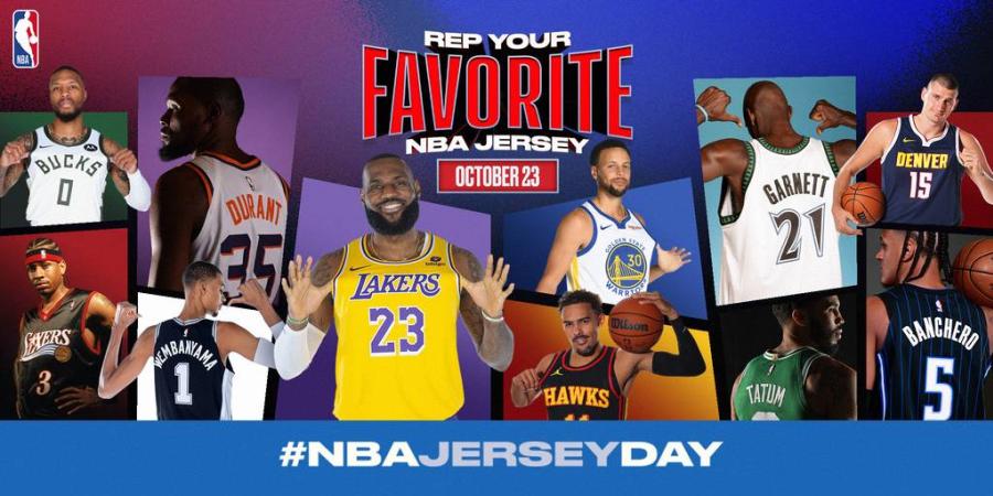 เตรียมตัวให้พร้อม! NBA Jersey Day ประจำปี ครั้งที่ 4 วันที่ 23 ตุลาคมนี้ กลับมาอีกครั้งในวันจันทร์ที่ 23 ตุลาคม 2566 NBA เชิญชวนแฟนบาสสวมเสื้อเจอร์ซี่ย์ เฉลิมฉลอง NBA Jersey Day เตรียมตัวให้พร้อม! NBA Jersey Day ประจำปี ครั้งที่ 4 วันที่ 23 ตุลาคมนี้ กลับมาอีกครั้งในวันจันทร์ที่ 23 ตุลาคม 2566 NBA เชิญชวนแฟนบาสสวมเสื้อเจอร์ซี่ย์ เฉลิมฉลอง NBA Jersey Day