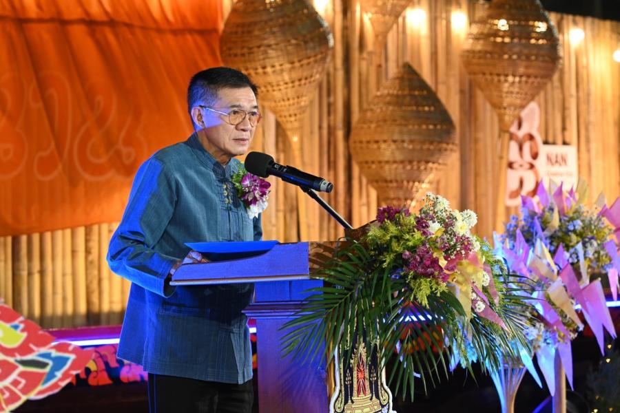 วธ.ร่วมกับ จังหวัดน่าน ภาคีเครือข่ายวัฒนธรรมภาคเหนือ เปิดตัวตลาดบกสืบสานวัฒนธรรมไทย  ณ ถนนคนเดินกาดข่วงเมืองน่าน จังหวัดน่าน