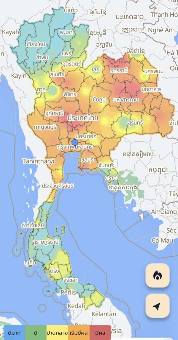 เช้านี้ pm 2.5 ทั้งประเทศยังเกินค่ามาตรฐานทั้งระดับสีส้มถึงสีแดงกว่า 50 จังหวัด ส่วน กทม. สูงสุดที่หนองแขม