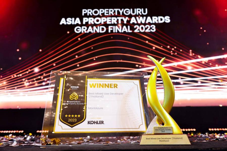 มอนท์เอซัวร์ สร้างชื่อเสียงระดับโลกคว้ารางวัล “Best Mix Used Developer”  จากเวที PropertyGuru Asia Property Awards 2023  ตอกย้ำการเป็น “The Ultimate Beachfront Community in Thailand and Asia”