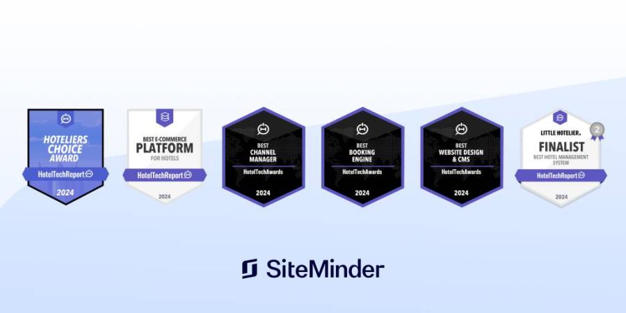 SiteMinder คว้ารางวัลสูงสุดของ HotelTechAwards ประจำปี 2567  จากการเป็นผู้นำแพลตฟอร์มที่รวมการจัดการโรงแรมไว้ในที่เดียว