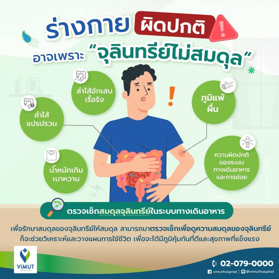 ‘จุลินทรีย์ในระบบทางเดินอาหาร’ เพื่อนตัวจิ๋วที่มีประโยชน์ต่อร่างกาย แพทย์ รพ. วิมุต แนะ รักษาสมดุลจุลินทรีย์ให้ดีก่อนล้มป่วย