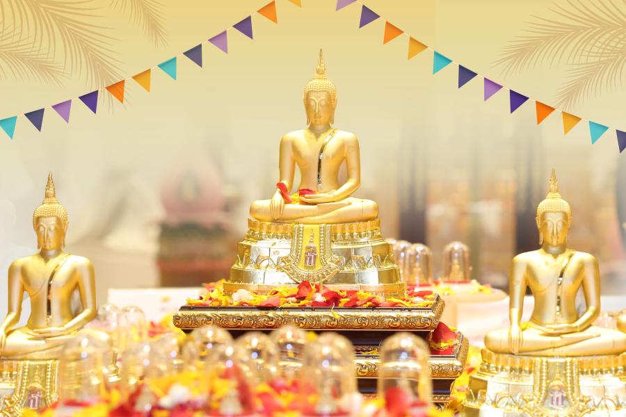 มูลนิธิรามาธิบดีฯ ชวนคนไทยสายมู   มูได้บุญรับปีใหม่ไทย กับหลวงพ่อทองคำ ที่วัดไตรมิตรฯ