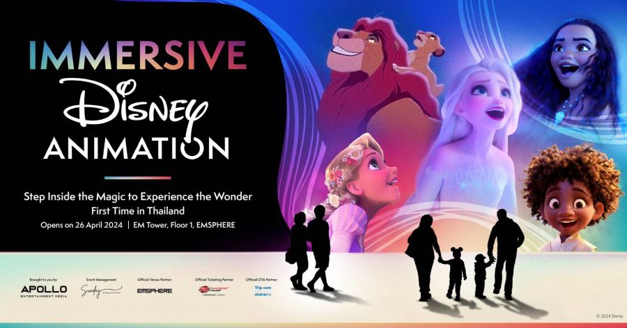 ร่วมเฉลิมฉลองครบรอบ 100 ปีกับเวทมนตร์สุดมหัศจรรย์ในโลก Animation ของ Disney                                               กับงานแสดงนิทรรศการ Immersive Disney Animation  ครั้งแรกในประเทศไทย