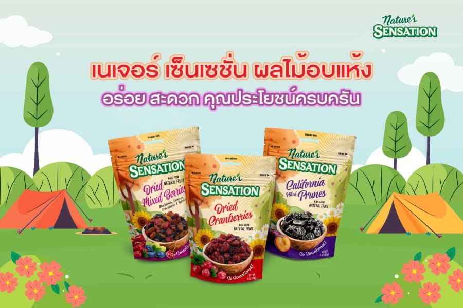 เนเจอร์ เซ็นเซชั่น ผลไม้อบแห้ง อร่อย สะดวก คุณประโยชน์ครบครัน เนเจอร์ เซ็นเซชั่น ผลไม้อบแห้ง อร่อย สะดวก คุณประโยชน์ครบครัน