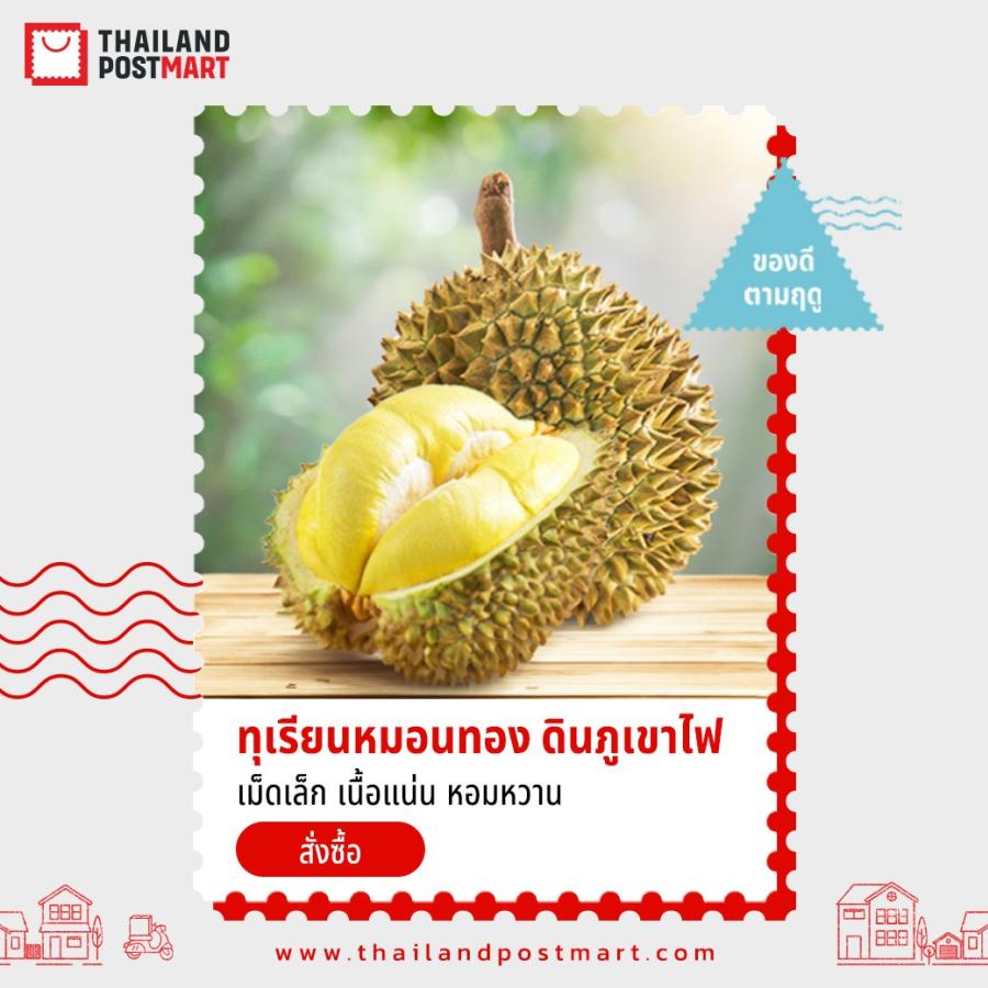 ต้องลอง!! ไปรษณีย์ไทย เปิดจำหน่าย “ทุเรียนหมอนทองดินภูเขาไฟศรีสะเกษ” ตัวท็อปและของดีประจำซีซั่น “ลูกใหญ่ เนื้อแน่น ส่งตรงจากสวน” จ.ศรีสะเกษ สั่งได้ที่ ThailandPostMart ต้องลอง!! ไปรษณีย์ไทย เปิดจำหน่าย “ทุเรียนหมอนทองดินภูเขาไฟศรีสะเกษ” ตัวท็อปและของดีประจำซีซั่น “ลูกใหญ่ เนื้อแน่น ส่งตรงจากสวน” จ.ศรีสะเกษ สั่งได้ที่ ThailandPostMart