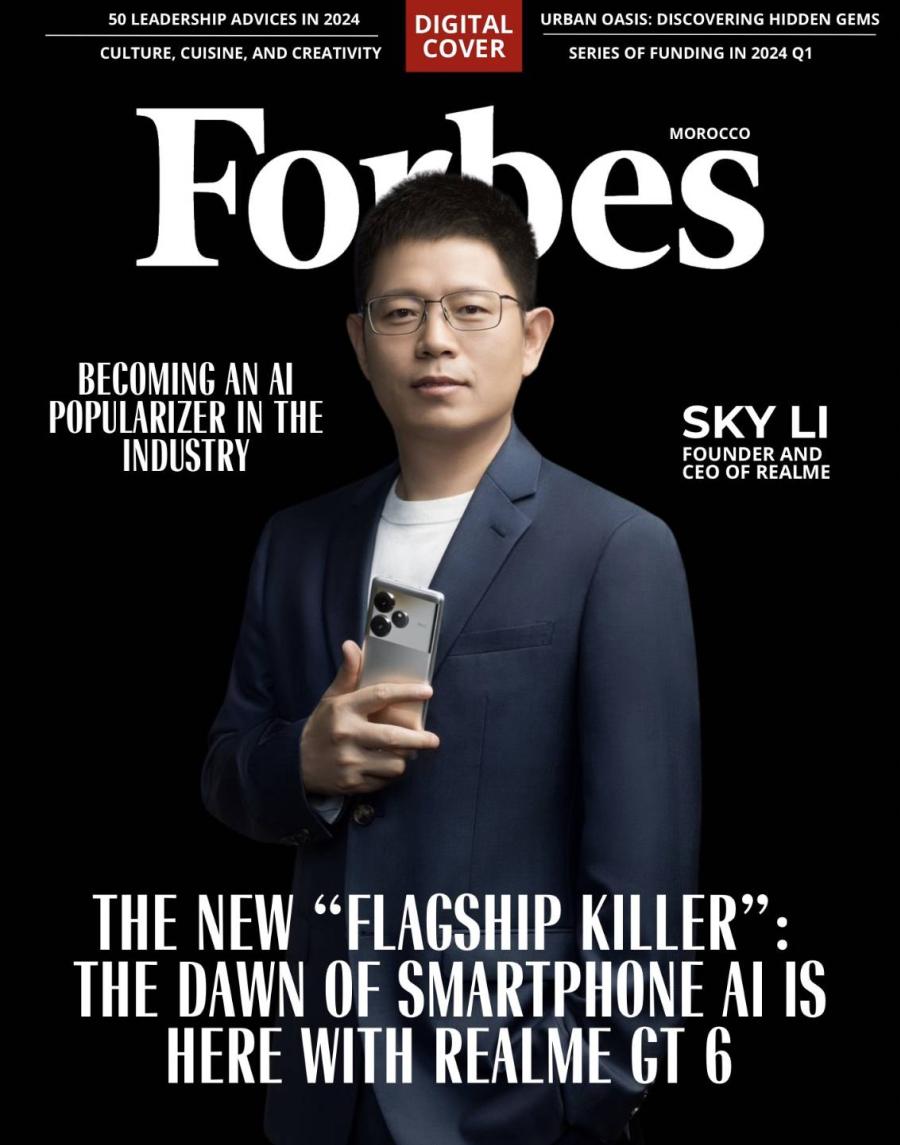 ’’สกาย ลี’’ ซีอีโอ realme ผงาดขึ้นปก Forbes พร้อมประกาศ “GT series” เตรียมกลับมาเขย่าวงการด้วยขุมพลัง AI เต็มรูปแบบ