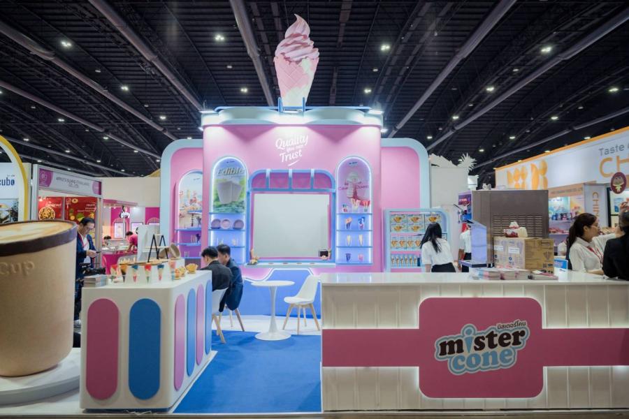 มิสเตอร์โคน ยกขบวนสินค้าโคนไอศกรีมบุกงาน Thaifex Anuga Asia 2024  ชูผลิตภัณฑ์ใหม่ วาฟเฟิลแคนดี้โคน 3 สี และ Edible Cup ตอบรับเทรนด์รักษ์โลก