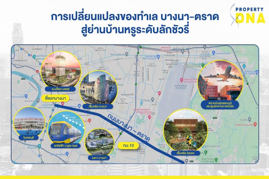 การเปลี่ยนแปลงของทำเลบางนา-ตราด  สู่ย่านพัฒนาโครงการบ้านหรูระดับลักชัวรี่