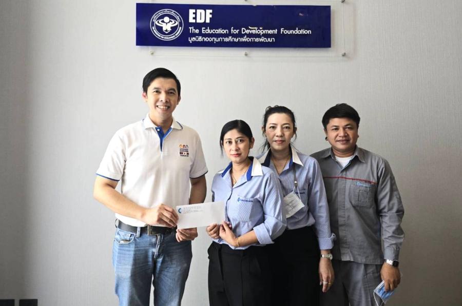 มูลนิธิ EDF รับมอบเงินจาก เฉียวเป่า เมททัล เพื่อสนับสนุนการศึกษา นักเรียนด้อยโอกาสและขาดแคลน