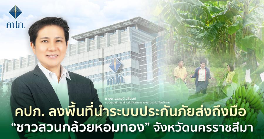 คปภ. ลงพื้นที่นำระบบประกันภัยส่งถึงมือ “ชาวสวนกล้วยหอมทอง” จังหวัดนครราชสีมา คปภ. ลงพื้นที่นำระบบประกันภัยส่งถึงมือ “ชาวสวนกล้วยหอมทอง” จังหวัดนครราชสีมา