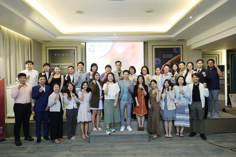 งานประชุมวิชาการ “แนวทางพัฒนาการรักษาผู้ป่วยมะเร็งแบบองค์รวม” - Complementary Cancer Therapy – Evolving and Innovative Approaches to Cancer Treatment ประจำปี 2024 ณ. ห้องประชุม Hole In One Phothalai Bangkok งานประชุมวิชาการ “แนวทางพัฒนาการรักษาผู้ป่วยมะเร็งแบบองค์รวม” - Complementary Cancer Therapy – Evolving and Innovative Approaches to Cancer Treatment ประจำปี 2024 ณ. ห้องประชุม Hole In One Phothalai Bangkok