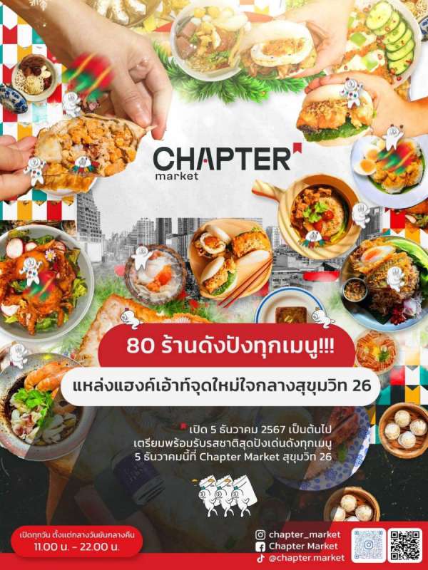 เปิดแล้ว! Chapter Market ตลาดสุดฮิพแห่งใหม่ใจกลางเมือง แลนด์มาร์คใหม่ที่สายกิน สายช้อป จากทั่วโลกจะไม่ยอมพลาด เปิดประสบการณ์ช้อปปิ้ง - อิ่มอร่อยกับสตรีทฟู้ดระดับพรีเมียมมากกว่า 80 ร้านดัง เปิดแล้ว! Chapter Market ตลาดสุดฮิพแห่งใหม่ใจกลางเมือง แลนด์มาร์คใหม่ที่สายกิน สายช้อป จากทั่วโลกจะไม่ยอมพลาด เปิดประสบการณ์ช้อปปิ้ง - อิ่มอร่อยกับสตรีทฟู้ดระดับพรีเมียมมากกว่า 80 ร้านดัง