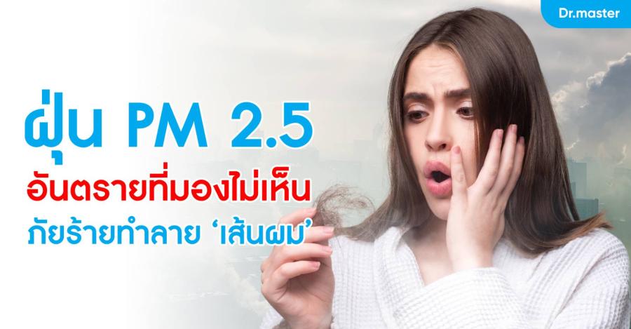 ฝุ่น PM 2.5 อันตรายที่มองไม่เห็นด้วยดวงตา ภัยร้ายทำลายเส้นผม