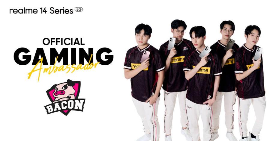 “realme 14 Series 5G” X “Bacon Time” ผนึกกำลังทีมอีสปอร์ตระดับโลก เปิดตัว Performance Dominator คนใหม่ สัมผัสนวัตกรรมเกมมิ่งโฟนสุดยิ่งใหญ่ 27 มีนาคมนี้ พร้อมกัน! จับมือทีมโปรเพลเยอร์ชื่อดัง นั่งแท่น Official Gaming Ambassador ชูประสิทธิภาพเหนือขีดจำกัดตามกลยุทธ์ Gamer Partnership เปิดโลกเกมมิ่งแห่งอนาคต “realme 14 Series 5G” X “Bacon Time” ผนึกกำลังทีมอีสปอร์ตระดับโลก เปิดตัว Performance Dominator คนใหม่ สัมผัสนวัตกรรมเกมมิ่งโฟนสุดยิ่งใหญ่ 27 มีนาคมนี้ พร้อมกัน! จับมือทีมโปรเพลเยอร์ชื่อดัง นั่งแท่น Official Gaming Ambassador ชูประสิทธิภาพเหนือขีดจำกัดตามกลยุทธ์ Gamer Partnership เปิดโลกเกมมิ่งแห่งอนาคต