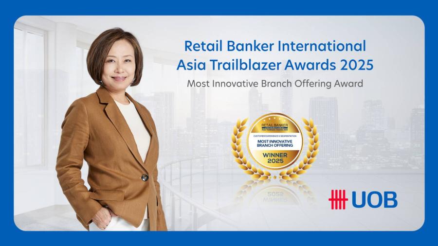 ยูโอบี ประเทศไทย คว้ารางวัลนวัตกรรมสาขายอดเยี่ยม จากงาน Retail Banker International – Asia Trailblazer Awards 2025 ยูโอบี ประเทศไทย คว้ารางวัลนวัตกรรมสาขายอดเยี่ยม จากงาน Retail Banker International – Asia Trailblazer Awards 2025