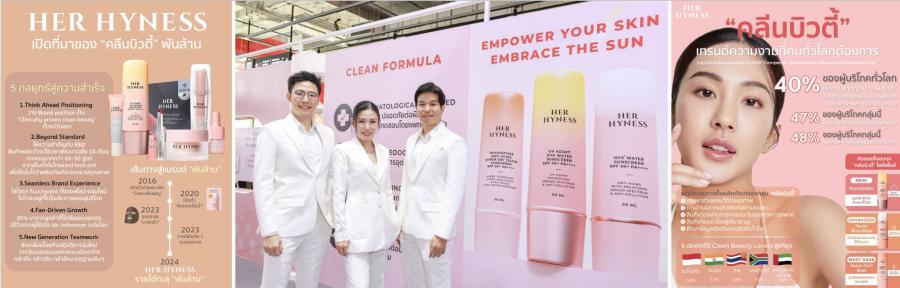 “HER HYNESS” เปิด 5 กลยุทธ์สร้างแบรนด์คลีนบิวตี้มาตรฐานระดับโลก เขย่าวงการ กันแดด ชูจุดขายนวัตกรรม Smart UV Adapt™ บูสต์กรีซ จากแสงแดดได้ยาวนานถึง 6 ชั่วโมง * ตั้งเป้าหมายมากกว่า 100% กลุ่มกันแดด “HER HYNESS” เปิด 5 กลยุทธ์สร้างแบรนด์คลีนบิวตี้มาตรฐานระดับโลก เขย่าวงการ กันแดด ชูจุดขายนวัตกรรม Smart UV Adapt™ บูสต์กรีซ จากแสงแดดได้ยาวนานถึง 6 ชั่วโมง * ตั้งเป้าหมายมากกว่า 100% กลุ่มกันแดด