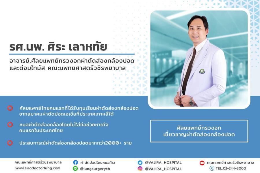 งานวิจัยสหรัฐฯ ชี้ชัด—ผู้หญิงเอเชียแม้ไม่สูบบุหรี่ ก็เสี่ยงมะเร็งปอดสูงกว่าที่คิด                                โดย    รศ.นพ.ศิระ เลาหทัย                                                                                                                                    ศัลยแพทย์ทรวงอกจากศูนย์ผ่าตัดส่องกล้อง   										       โรงพยาบาลวชิรพยาบาล